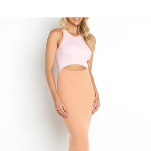 Petal & Pup Pink Tank with Peach Trim